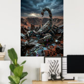Poster Mechanical Scorpion Desert Ruin (Bureau à domicile)