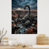 Poster Mechanical Scorpion Desert Ruin (Cuisine)
