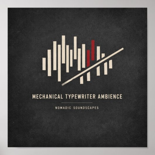Poster Mechanical Typewriter Ambience Album Cover (Devant)