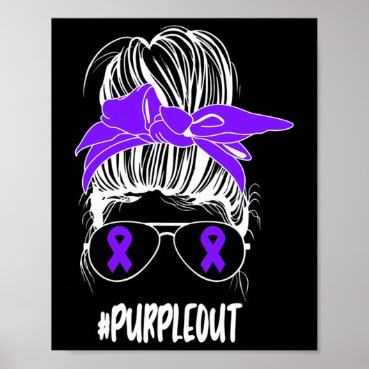 Poster Méchante Coiffure Violette Contre Épilepsie Mois d (Devant)