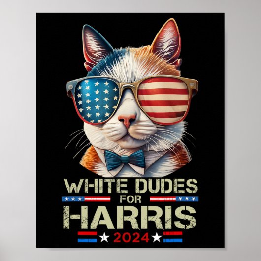Poster Mecs Pour Kamala Harris Enfless Chat Lady Pour Kam (Devant)