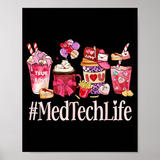 Poster Med Tech Women Coffee Lovers Funny Valentine's Day (Devant)