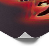 Poster Médaille de Yoga Brown, rouge mandala, noir (Coin)