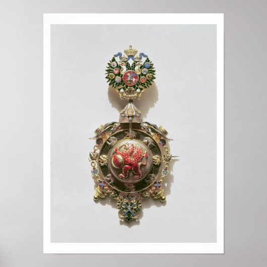 Poster Médaillon émaillé représentant les armoiries des (Devant)