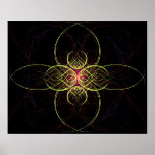 Poster Médaillon rouge Par Alexandra Cook alias Linandara