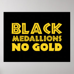 POSTER MÉDALLIONS NOIRES PAS D'OR
