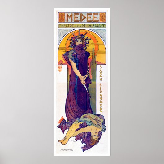 Poster Medea (Medee), Alphonse Mucha (Devant)
