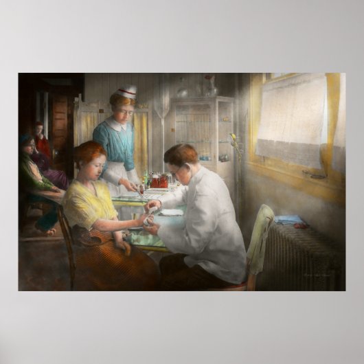 Poster Médecin - Application des premiers soins - 1917 (Devant)