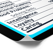 Poster Médecin Assistant Nutrition Facts (Coin)