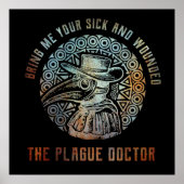 Poster Médecin de la peste vintage cool (Devant)