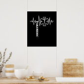 Poster Médecin infirmier paramétrique Heartbeat (Cuisine)