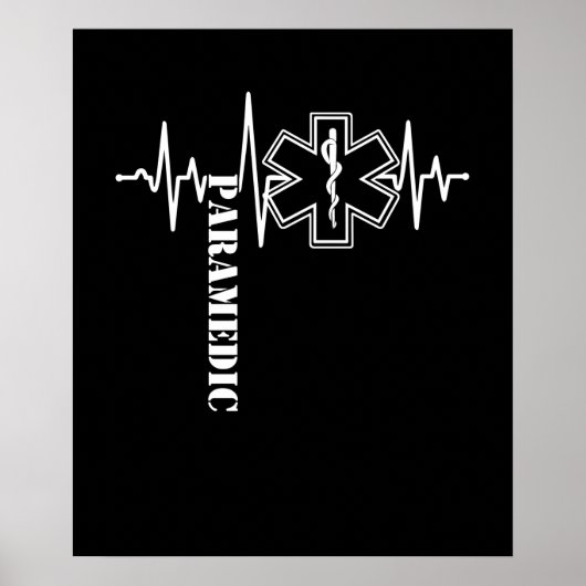Poster Médecin infirmier paramétrique Heartbeat (Devant)