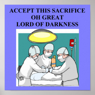 Poster médecin satanique médecin chirurgien