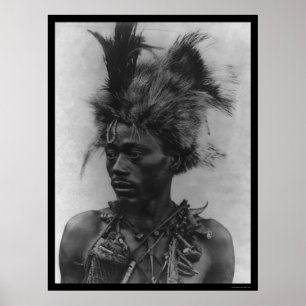 Poster Médecin sorcier africain 1920