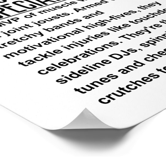 Poster Médecine du sport (Coin)