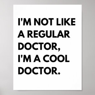Poster Médecins cool drôle de travail disant
