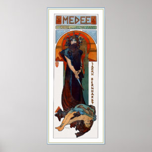 Poster Medee (Medea) - Mucha - Théâtre Art Nouveau et