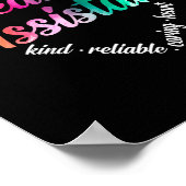 Poster Médicale Assistant Coeur Mot Cloud Aquarelle (Coin)