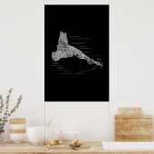 Poster Médicale de l'anatomie du pied 24x36" (Cuisine)