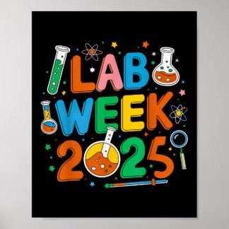 Poster Médicale Lab Scientist Retro Lab Week 2025 Phlebot