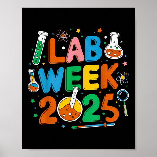 Poster Médicale Lab Scientist Retro Lab Week 2025 Phlebot (Devant)