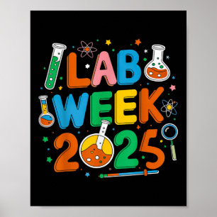 Poster Médicale Lab Scientist Retro Lab Week 2025 Phlebot