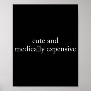 Poster Médicament d'infirmière médicalement coûteux et mi