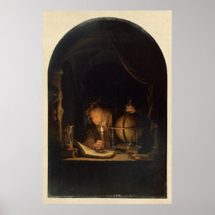 Poster Medieval Alchemist Philosopher