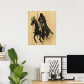 Poster médiéval Chevalier équitation (Bureau à domicile)