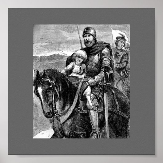 Poster médiéval du Chevalier (Devant)