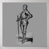 Poster médiéval du Chevalier (Devant)