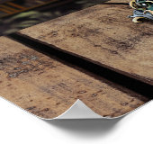 Poster Médiéval gothique violet bleu Gobelet bibliothèque (Coin)