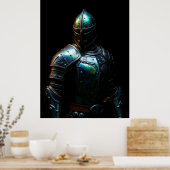 Poster Medieval Knight Armor, Abstract Colors (Cuisine)