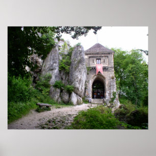 Poster Medieval Strongold on a Rock