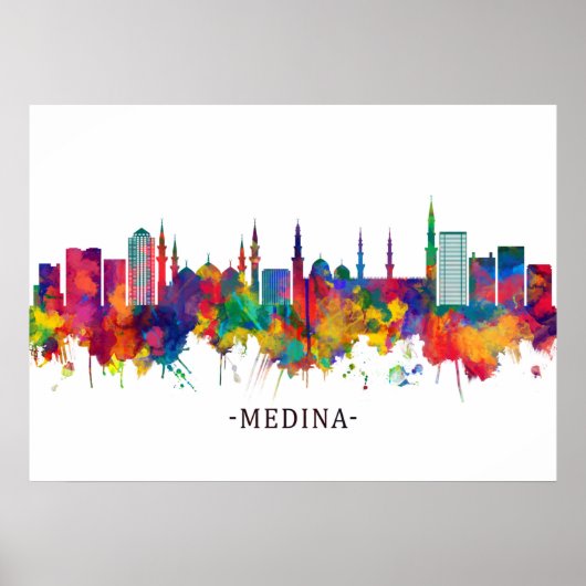 Poster Medina Saudi Skyline (Devant)