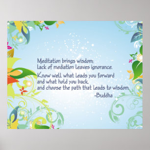 Poster Méditation Bouddha