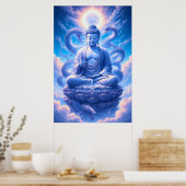 Poster Méditation Bouddha Dragon Mystique (Cuisine)