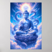 Poster Méditation Bouddha Dragon Mystique (Devant)