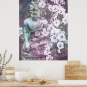 Poster *~* Méditation Bouddha Zen Méditer Lavande Florale (Cuisine)