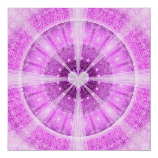 Poster Méditation cardiaque Mandala (Devant)