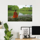 Poster méditation de l'affiche du lac (Bureau à domicile)