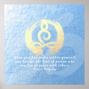 Poster Méditation de l'instructeur de yoga Citations de p