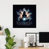 Poster Méditation de l'instructeur de yoga Pose de la Mis (Bureau à domicile)