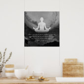 Poster Méditation de l'instructeur de yoga Pose Symbole Z (Cuisine)