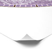 Poster Méditation du Cercle pourpre Mandala Grunge (Coin)