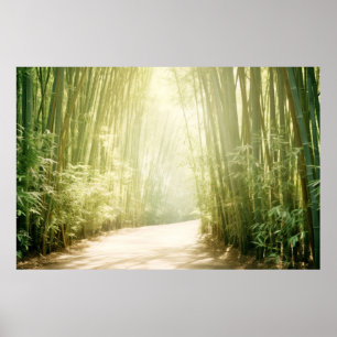 Poster Méditation du paysage bambou Serene Calme