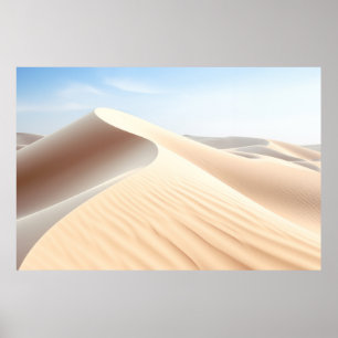 Poster Méditation du paysage du désert Calme serein