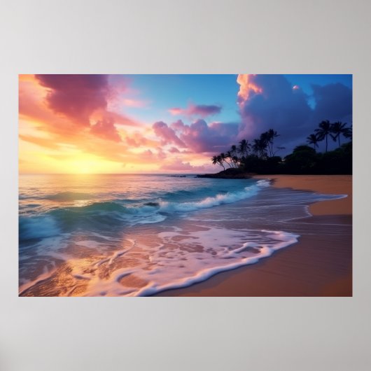 Poster Méditation du paysage marin Serene Tranquille (Devant)