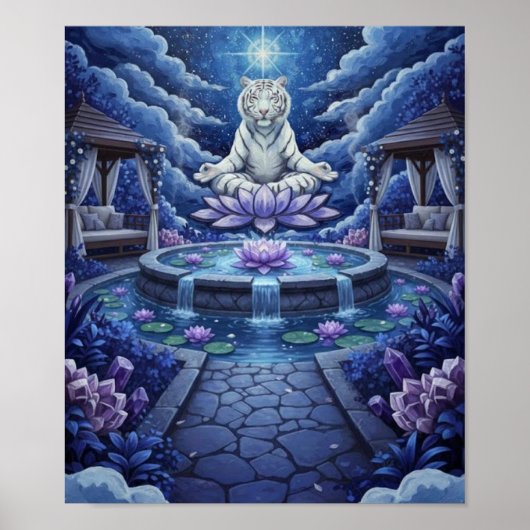 Poster Méditation du Tigre Blanc (Devant)