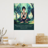 Poster Méditation du Yoga de Forêt Naturelle Reiki Master (Cuisine)